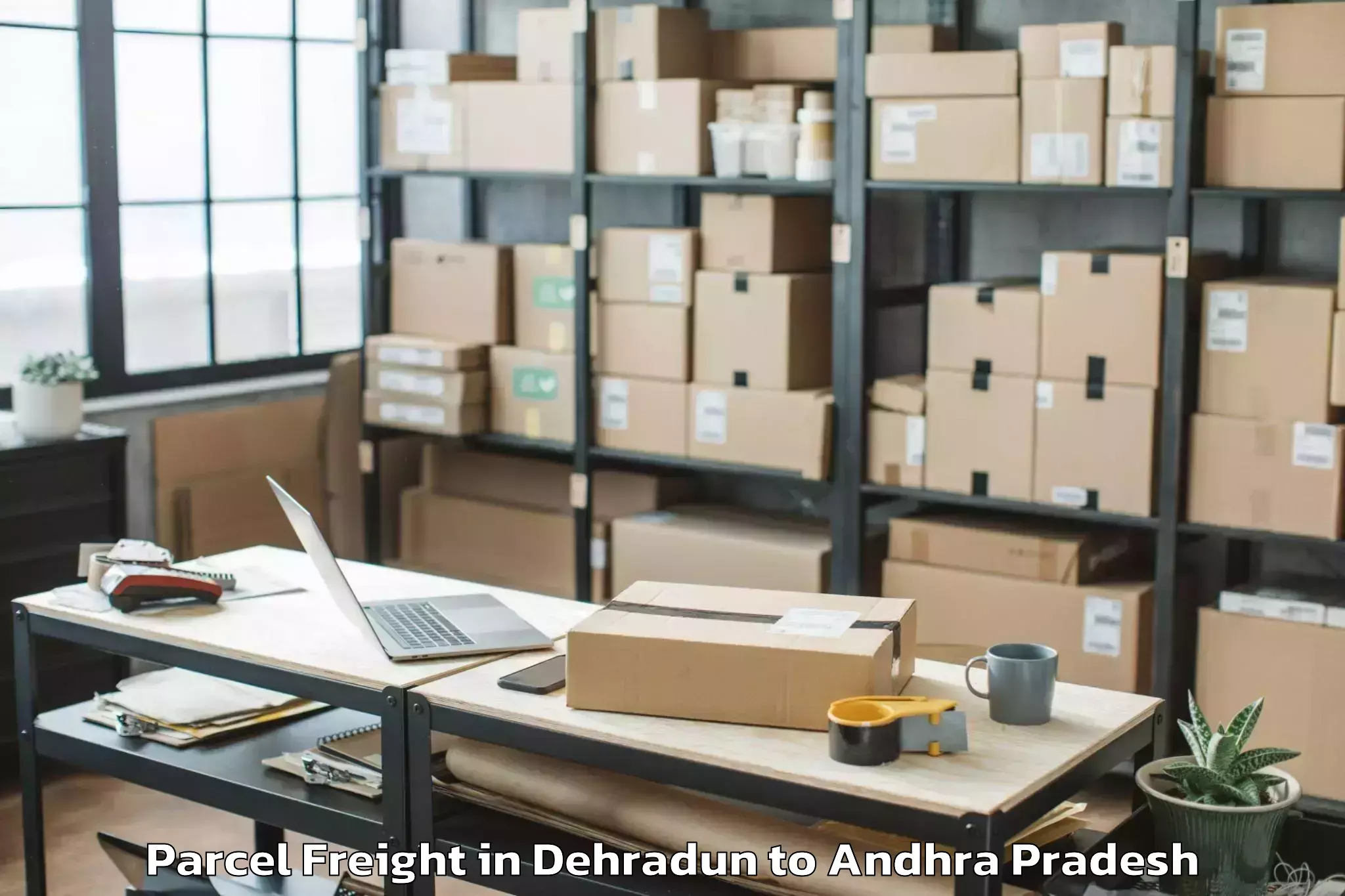 Book Dehradun to Gandlapenta Parcel Freight